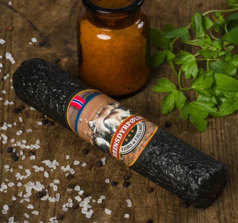 New Spekebua Reinsdyrpølse 260g ( Fjord og Fjellmat)